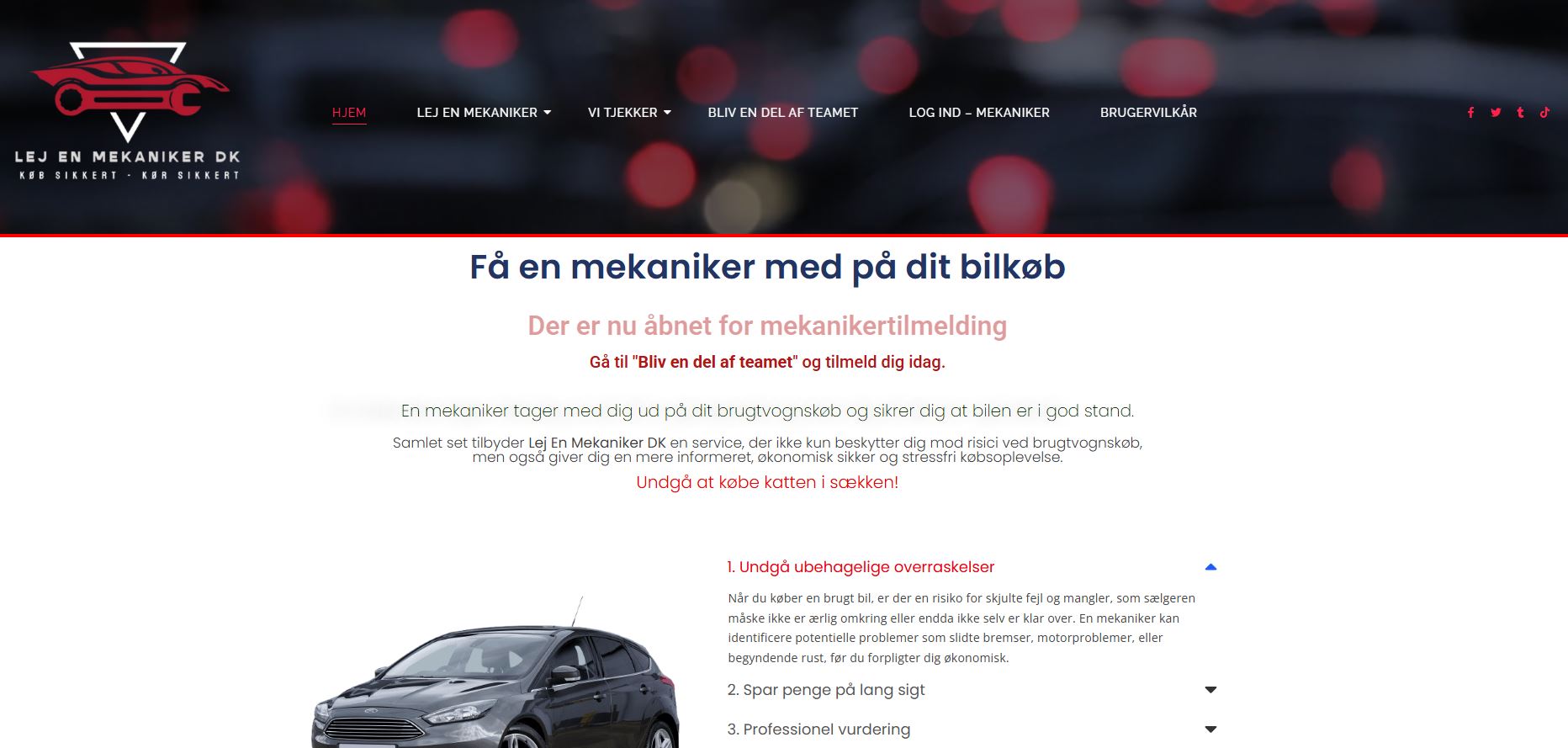 Hjemmeside – Lejenmekaniker.dk